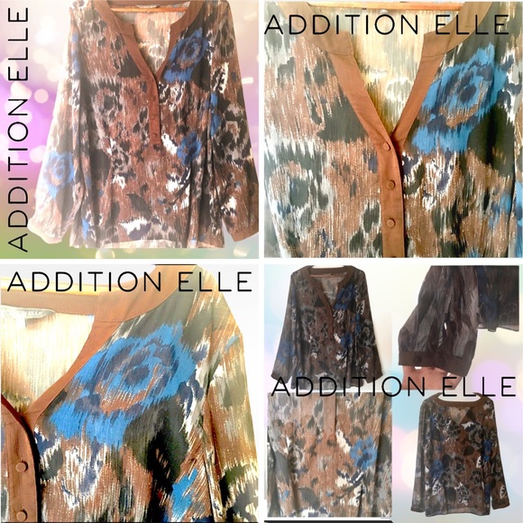 Veristile Sheer Multi-Colour Chiffon Top size 16 - Picture 7 of 14